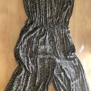 J. B.S Strapless Leopard romper